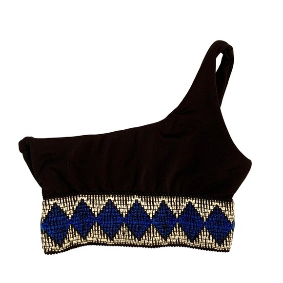 Elysiian One-Shoulder Milos Bikini Black Geometric S/XS Resort Beach Cruise - Picture 6 of 12